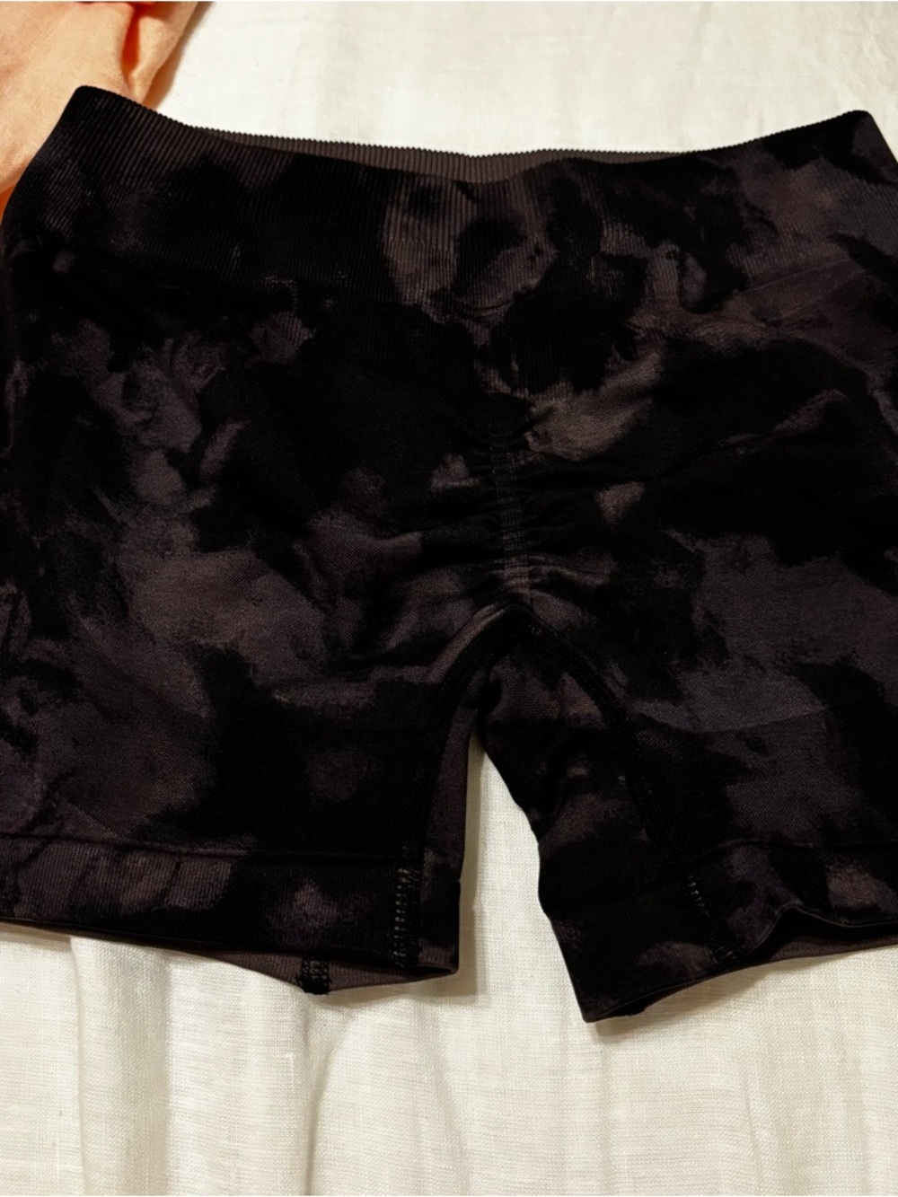 DarcSport Black Tie-Dye Seamless Mid Rise Shorts - Picture 3 of 4